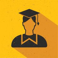 Student design on yellow background vector