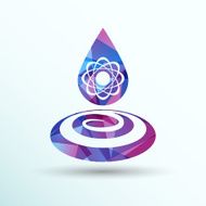 chemical icons icon drop water element formula symbol atom gene N5