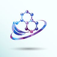 Natural components icon molecule illustration science nature N5