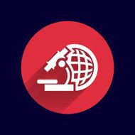 microscope icon scientist virus isolated graphic technology N6