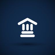 bank icon isolated vector symbol building N9