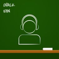 icon of head in headphones N2
