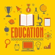 Creative stylish colorful educational elements N2