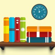 Colorful books on shelf