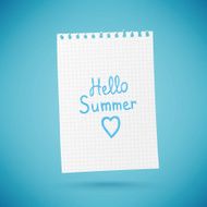 Hello summer vector illustration