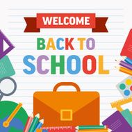 Welcome back to school Vector flat design N2