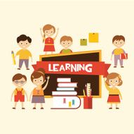 Back to school Lovely children learn N2