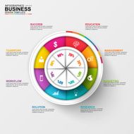 Abstract 3D digital business diagram Infographic N3