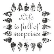 Life is full of surprises motivational quote background N3