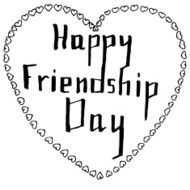 Doodle hand drawn design for a friendship day