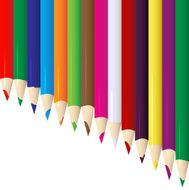 Line of vector colored pencils