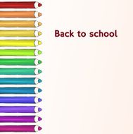 Line of vector colored pencils N2