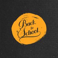 Back To School retro label