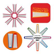 set of a book for International Literacy Day