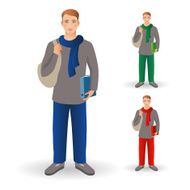 Portrait of happy smiling student or young man N2
