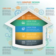 Education info graphic design clean vector N5