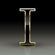 3d metallic blackletter I