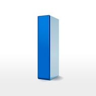 3d blue alphabet I
