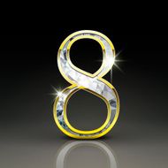 3d gorgeous diamond number 8