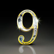 3d gorgeous diamond number 9