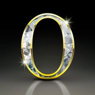 3d gorgeous diamond letter O