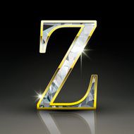 3d gorgeous diamond letter Z