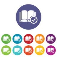 Selected book icon set