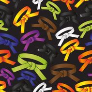 karate do martial arts color belts seamless pattern eps10