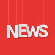 News word hanged on strings Vector illustration