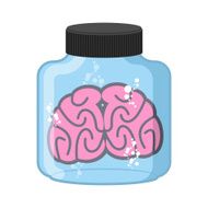 Brains with Jars Laboratory glass bulb human Organ Vecto