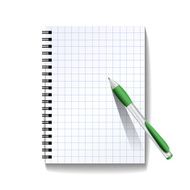Notebook with a pen