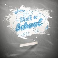 Bubble banner on school board background EPS 10 N2