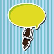 stationery pen theme elements vector eps N4