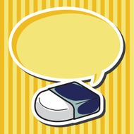 stationary eraser theme elements vector eps N6