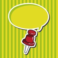 stationary pushpin theme elements vector eps N6