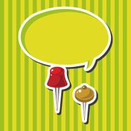 stationary pushpin theme elements vector eps N7