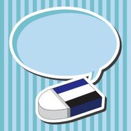 stationary eraser theme elements vector eps N7