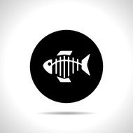 Vector icon of fishbone N10