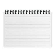 Blank realistic spiral notepad on white vector illustration