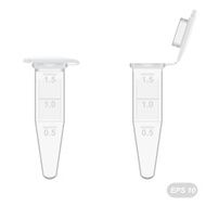 Empty plastic 1 8 ml Eppendorf tubes
