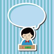 student cartoon theme elements vector eps N64