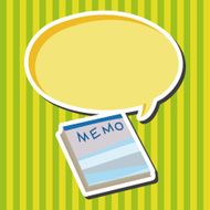 stationary note theme elements vector eps N7