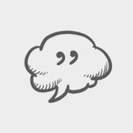 Speech bubble sketch icon