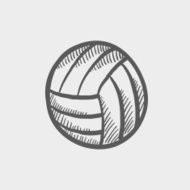 Volleyball ball sketch icon