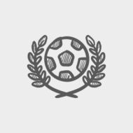 Sports soccer logo badges sketch icon