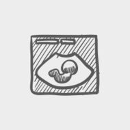 Fetal ultrasound sketch icon