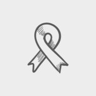 Unity ribbon sketch icon