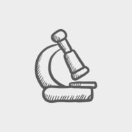 Microscope sketch icon