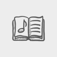 Music book sketch icon N2