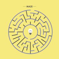 creative circular maze with bulb